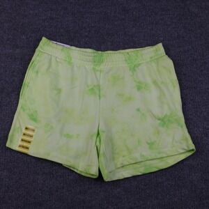 Member's Mark Shorts Womens Medium Chartreuse Green Tie Dye Elastic Waist Lounge